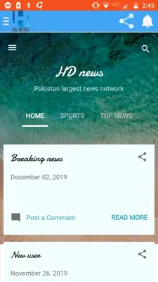 HD news android App screenshot 1